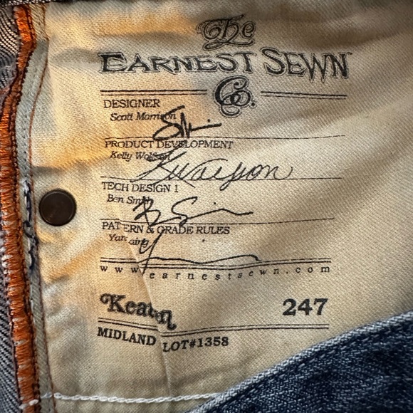 The Earnest Sewn Womens Keaton 247 Jeans size 30x32 Distressed Medium Wash Boot - Picture 5 of 8